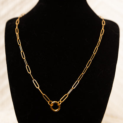 Stainless Steel Paper Clip Carabiner 20" +2" GOLD & SILVER