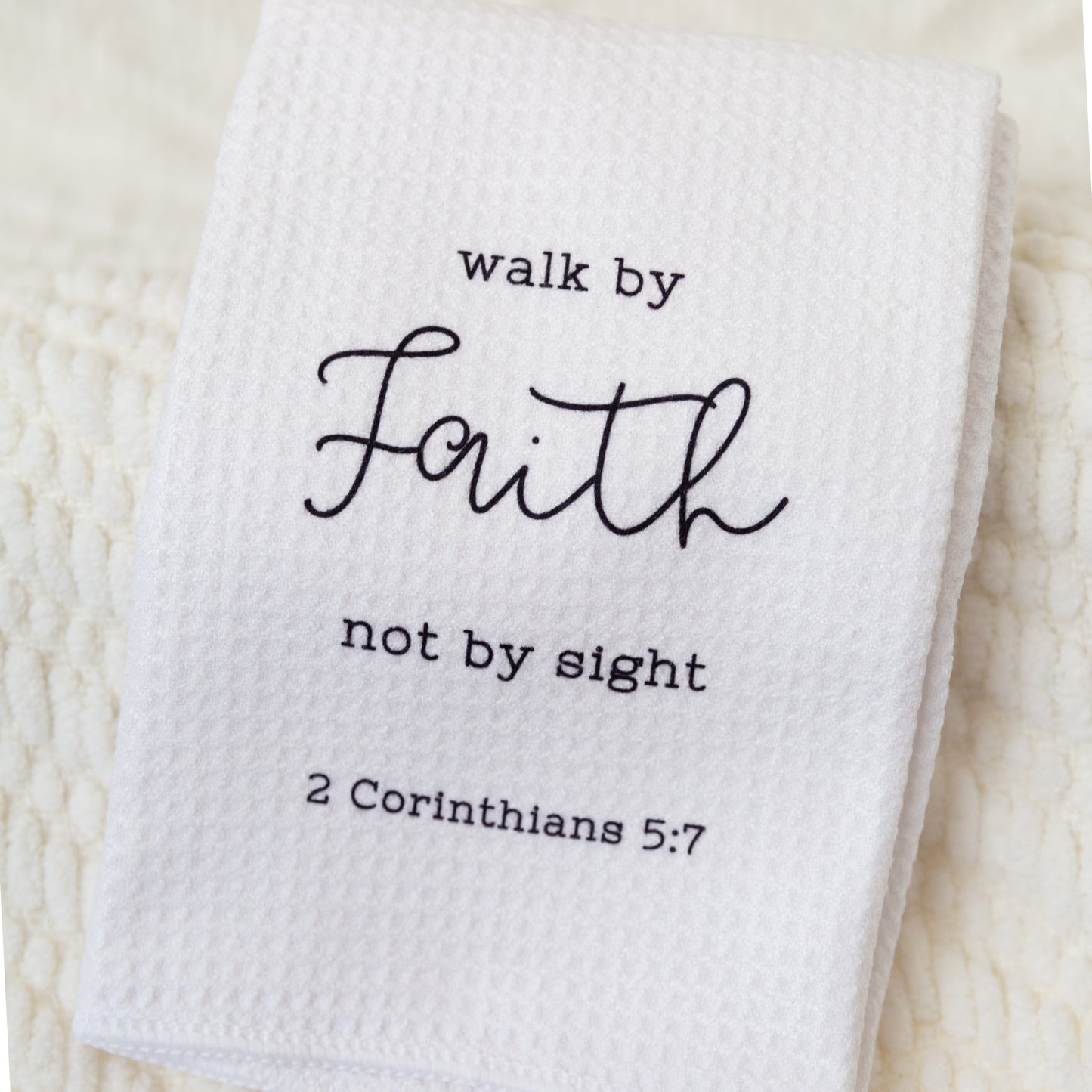 Joy, Faith, Pray.. White Tea/Dish Towels