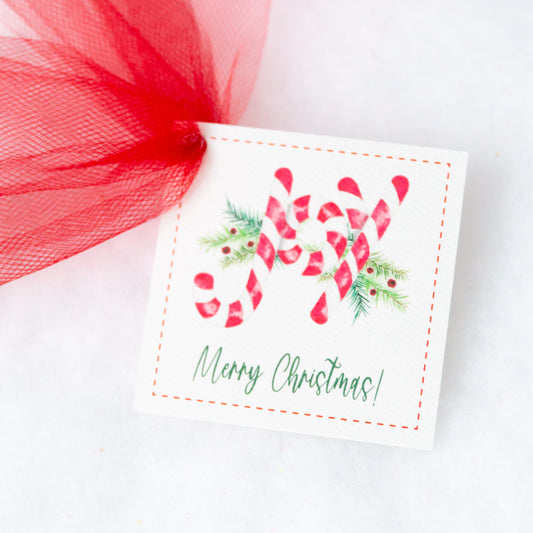 Candy Cane Joy Gift Tag - Set of 12