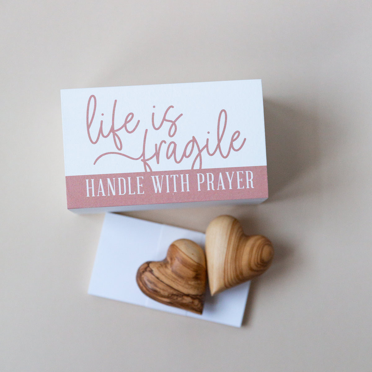 Handle with Prayer Wood Prayer Box – Includes Prayer Paper