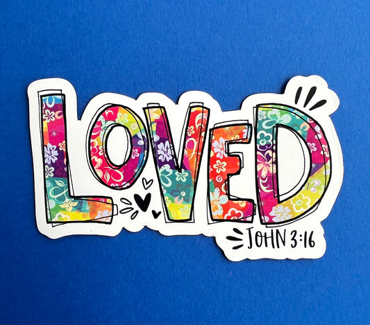 Loved -Colorful 3" MAGNET