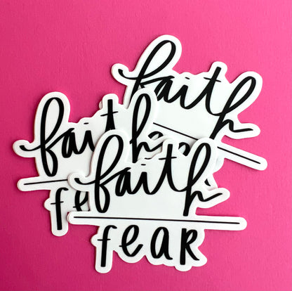 Faith Over Fear Vinyl Sticker 2.5"