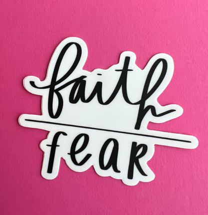 Faith Over Fear Vinyl Sticker 2.5"