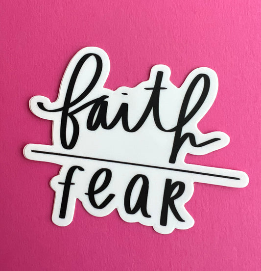 Faith Over Fear Vinyl Sticker 2.5"