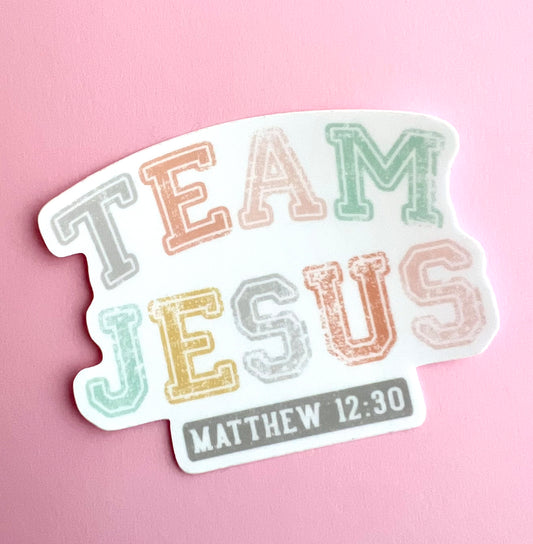 Team Jesus Vinyl Sticker 3"