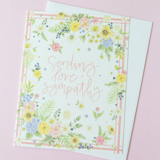 Sympathy and Love Floral Greeting Card