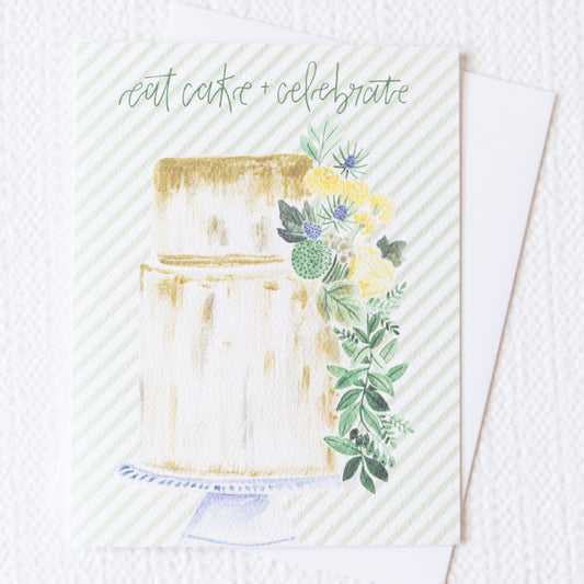 Eat Cake & Celebrate Wedding / Birthday Card