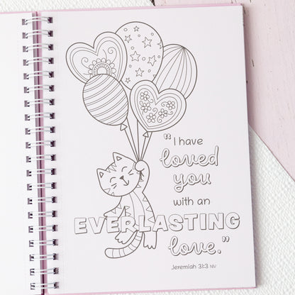 Coloring Book Favorite Bible Verses For Girls, Inspirational Coloring Book, Bible Verses Coloring Book, Wirebound