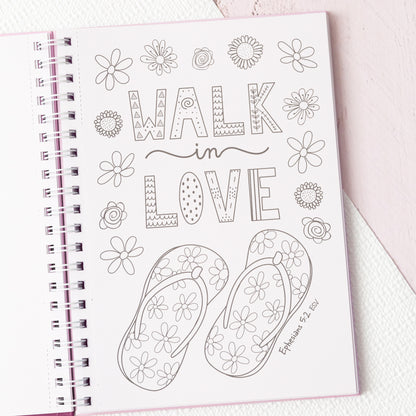 Coloring Book Favorite Bible Verses For Girls, Inspirational Coloring Book, Bible Verses Coloring Book, Wirebound